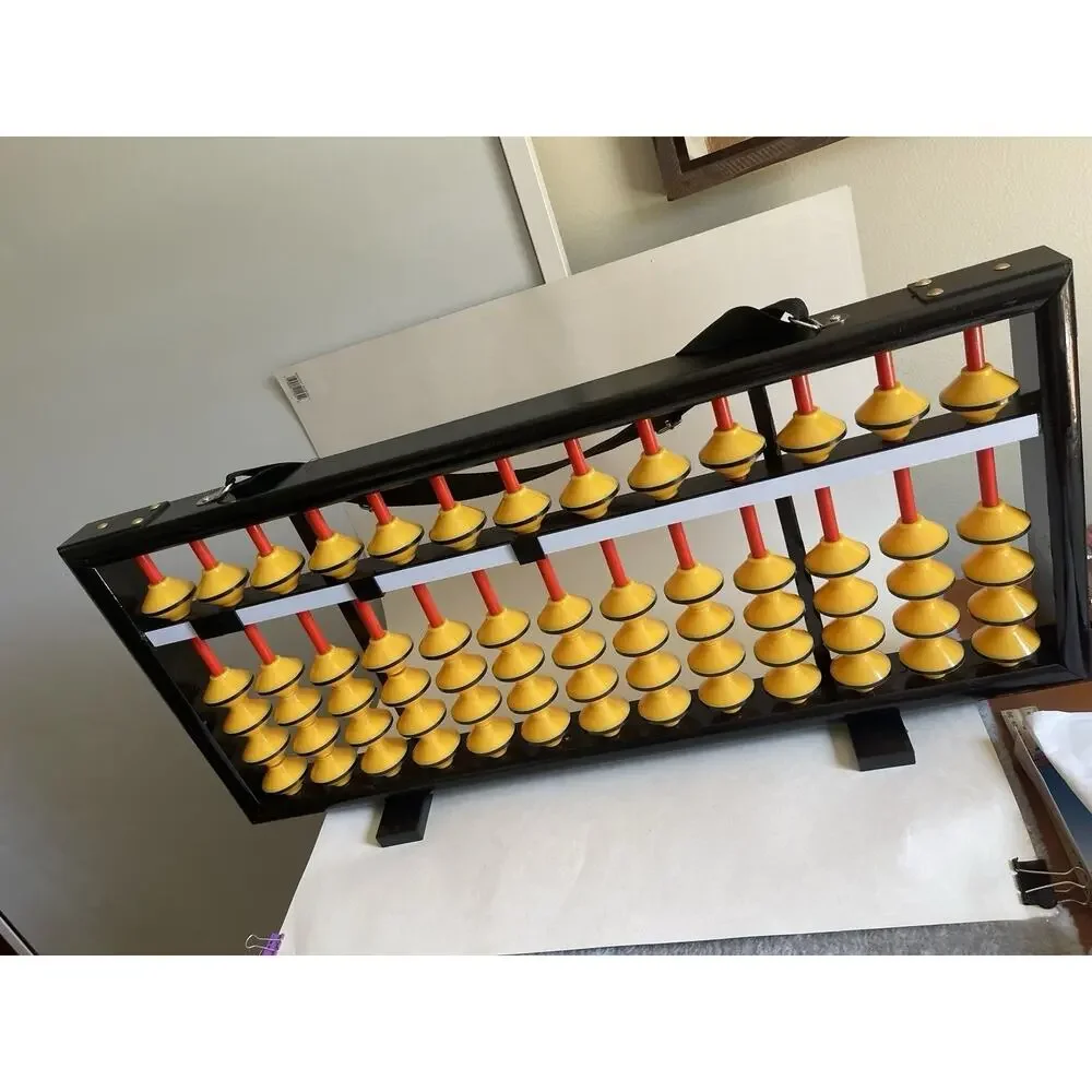 Large Japanese Chinese Abacus Big Soroban Abacus For Teacher & Student 13 Digits